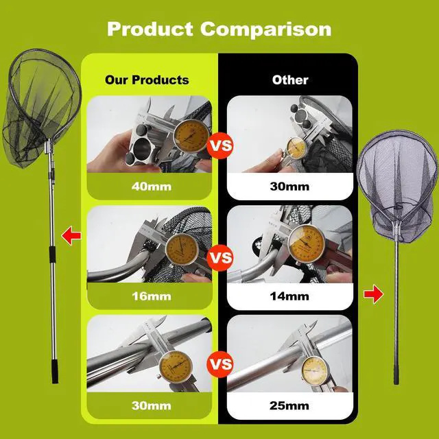 Alt view image 5 of 7 - Dog Catch Net Pole, Animal Catching Net, Wildlife Control Tool, Large Fish Landing Net for Chicken Raccoon Duck Goose Bird Skunk Bat Raccoon Guinea Fowl Feral Cat Pigeon Tuna Goat - Heavy Duty