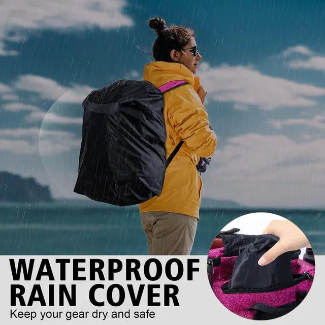Alt view image 7 of 7 - Fishing Backpack with 4 Tackle Boxes,900D Water-Resistant Tackle Backpack with Rod Holders,45L Large Fishing Bag Storage Gear Tackle Bag with Rain Cover,Bottle Holder for Travel Camping Hiking