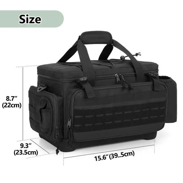 Alt view image 6 of 7 - Waterproof Fishing Tackle Bag with Rod Holder(NO Tackle Boxes) | Soft Tackle Box Organizer Storage Bag with Waterproof EVA Bottom, Pliers Storage for Fishing