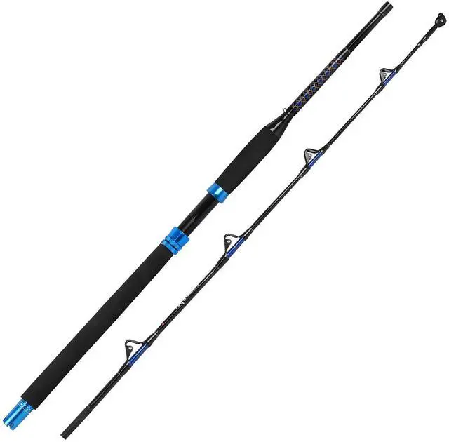 Main image of 1-Piece Saltwater Offshore Trolling Rod Conventional Boat Rod Carbon Fishing Pole(6 Feet, 30-50 lb/50-80 lb/80-120 lb)