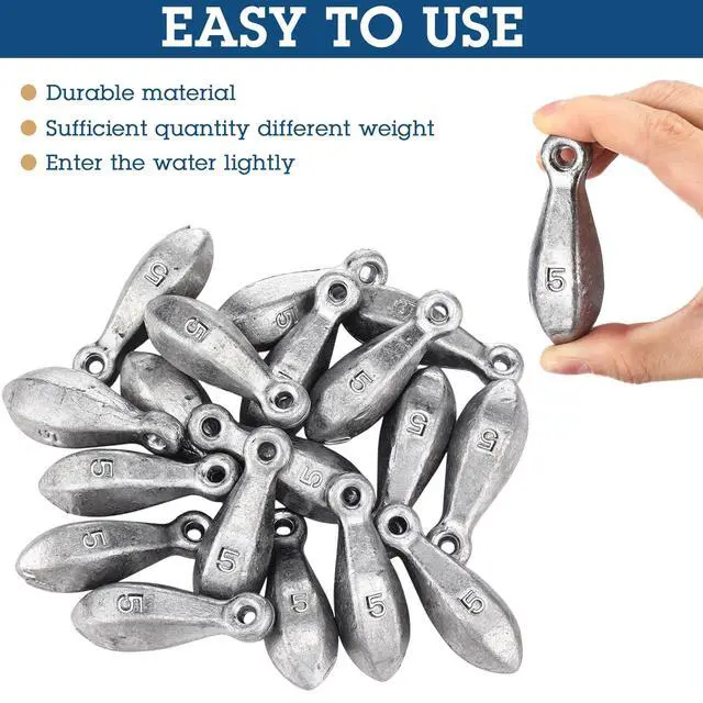 Alt view image 4 of 6 - 18 Pcs Bank Sinker Fishing Sinkers Weights Bank Weights for Ocean Saltwater Freshwater Surf Bass Catfish Fishing Casting Gear Tackle