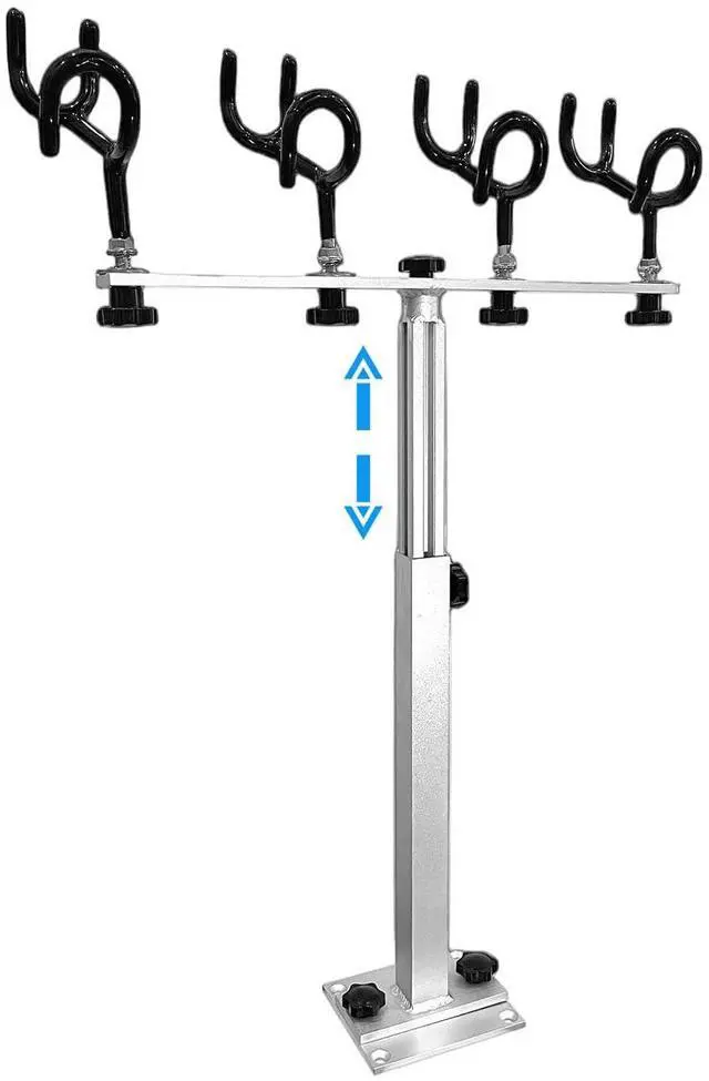 Main image of Fishing Rod Holder for Boat,Marine Fishing Pole Rack with The Function of Holding Four Fishing rods and 360 Degree Rotation & Adjustable Height,Includes mounting Plate