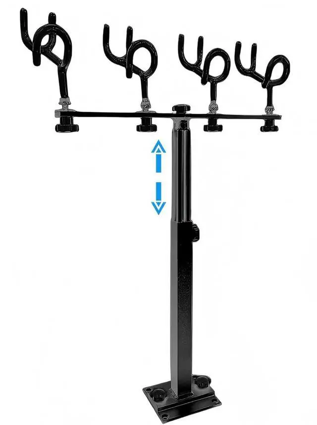 Main image of Fishing Rod Holder for Boat,Marine Fishing Pole Rack with The Function of Holding Four Fishing rods and 360 Degree Rotation & Adjustable Height,Includes mounting Plate