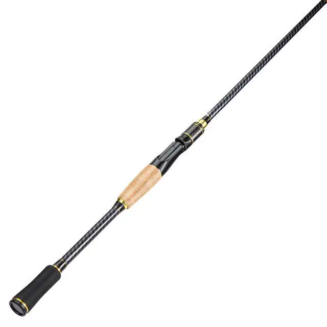 Alt view image 3 of 7 - Fishing Rod 24-Ton Carbon&Glass Fiber Composite Spinning and Casting Rod, 2 Piece for Bass Trout Crappie Travel Fishing- 6'0"