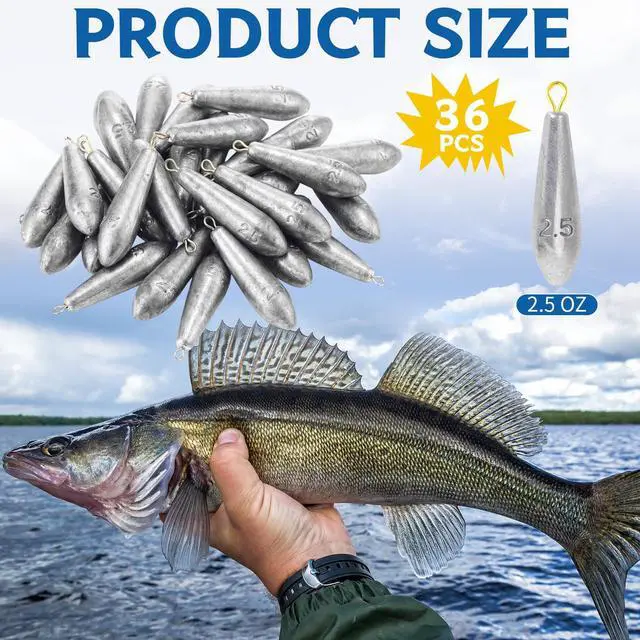 Alt view image 2 of 7 - Drop Shot Fishing Sinker Weights Kit Freshwater Catfishing Fishing Sinker Bass Casting Removable Line Saltwater Streamlined Snap Weight for Trolling Surf Tackle