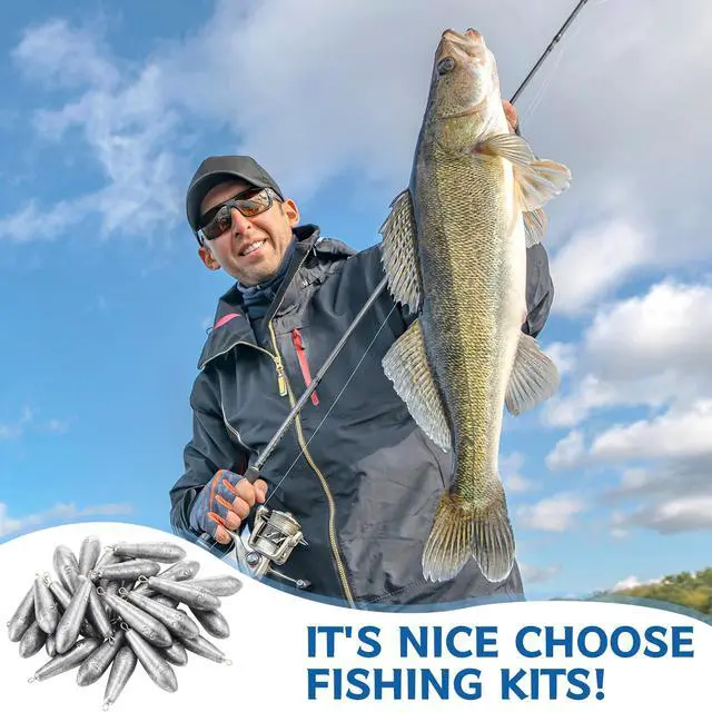 Alt view image 5 of 7 - Drop Shot Fishing Sinker Weights Kit Freshwater Catfishing Fishing Sinker Bass Casting Removable Line Saltwater Streamlined Snap Weight for Trolling Surf Tackle