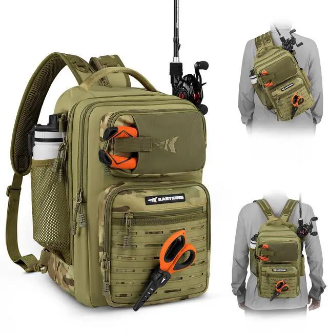 Main image of BlowBak Tactical Sling Tackle Bag-Lightweight Fishing Backpack Storge Fishing Gear and Equipment,Gift for Men