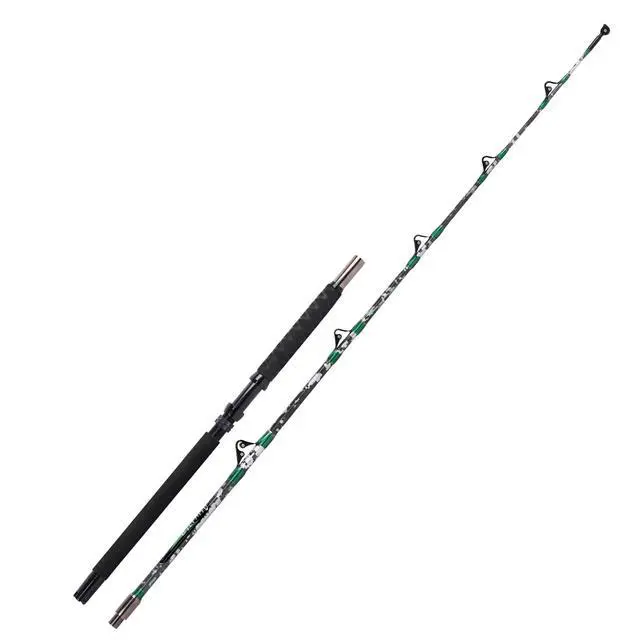 Alt view image 5 of 7 - 2-Piece Trolling Fishing Rod, Saltwater Roller Rod, Portable Big Game Rod(56/6/7)