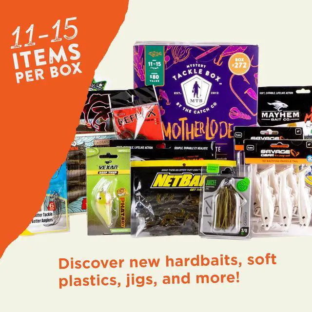 Alt view image 3 of 5 - Mystery Tackle Box Freshwater Largemouth and Smallmouth Bass Lures Fishing Kit