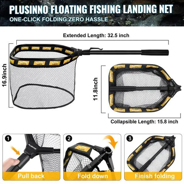 Alt view image 6 of 7 - Fishing Gear,Fsihing Backpack with Floating Fishing Net,Tackle Boxes,Waterproof Fishing Tackle Bag,Fishing Gifts for Men
