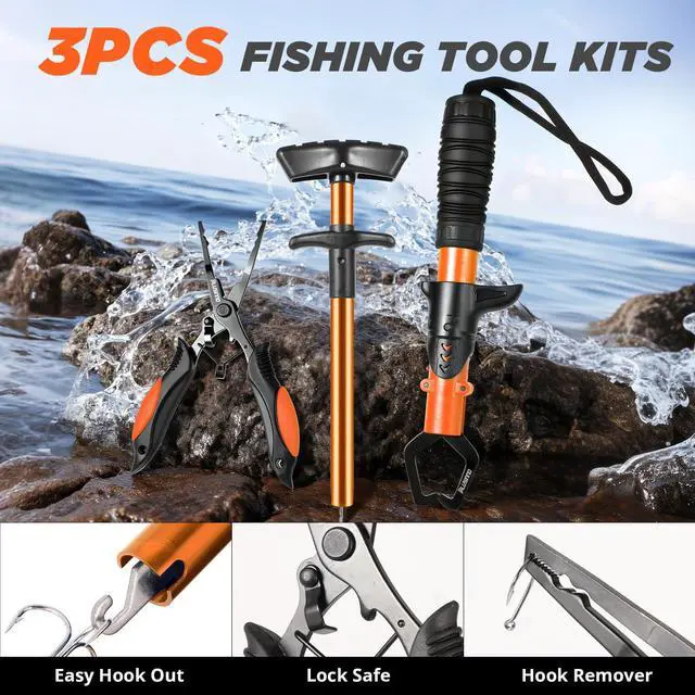 Alt view image 6 of 7 - Fishing Backpack with Fishing Rod and Reel Combos Tackle Boxes, Waterproof Tackle Backpack for Gear with Rod Holder, Fish Gifts for Men with Tool Kit