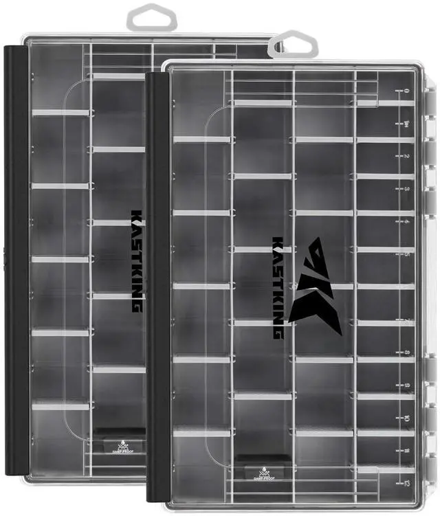 Main image of HyperSeal Waterproof Tackle Box, 3600 and 3700 Tackle Trays, Fishing Tackle Box Organizer with Removable Dividers, Lure Box and Terminal Tackle Storage,Black