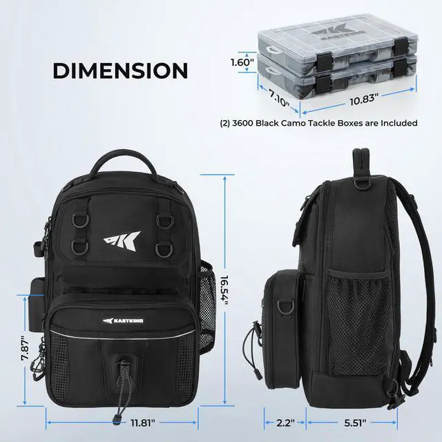 Alt view image 7 of 7 - BaitSpace Fishing Sling Bag, Fishing Backpack with Rod & Beverage Holder, Tackle Bag for Fishing Gear