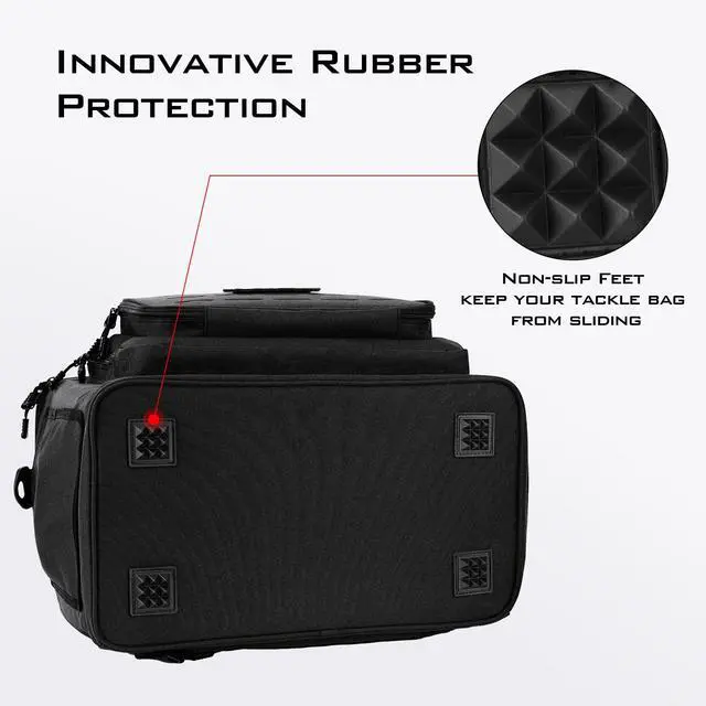 Alt view image 5 of 7 - Fishing Tackle Bags - Saltwater & Freshwater Fishing Bags - Water Resistant, Padded Shoulder Strap - Gear Storage