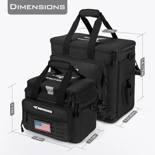Alt view image 7 of 7 - Fishing Tackle Bags - Saltwater & Freshwater Fishing Bags - Water Resistant, Padded Shoulder Strap - Gear Storage