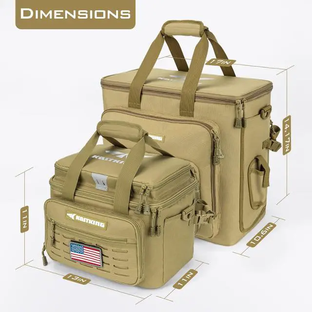 Alt view image 7 of 7 - Fishing Tackle Bags - Saltwater & Freshwater Fishing Bags - Water Resistant, Padded Shoulder Strap - Gear Storage