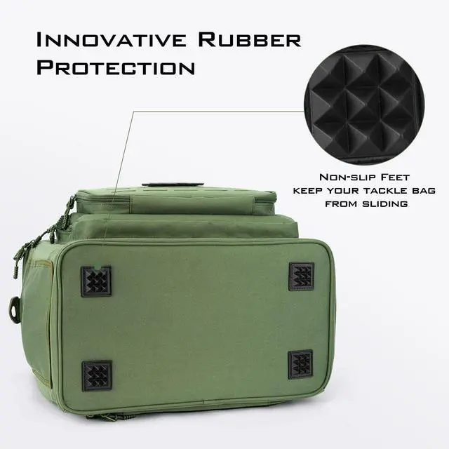 Alt view image 5 of 7 - Fishing Tackle Bags - Saltwater & Freshwater Fishing Bags - Water Resistant, Padded Shoulder Strap - Gear Storage