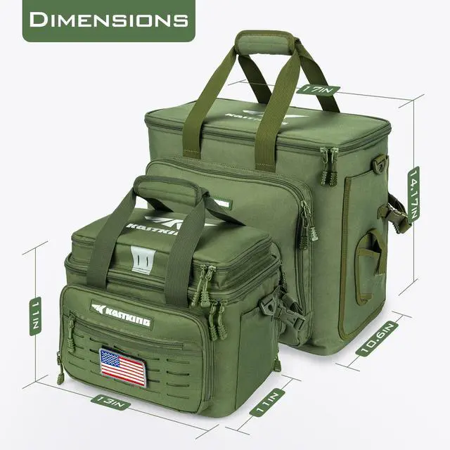 Alt view image 7 of 7 - Fishing Tackle Bags - Saltwater & Freshwater Fishing Bags - Water Resistant, Padded Shoulder Strap - Gear Storage