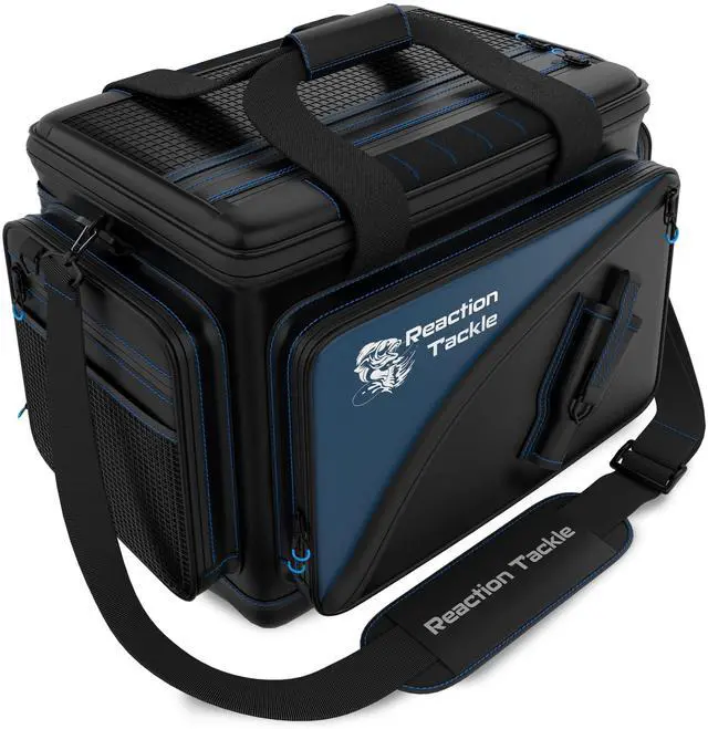 Main image of Saltwater Fishing Tackle Bags, Water Resistant 1000D PVC Tackle Box Bag with Removable Dividers, Fits 3600 and 3700 Trays, Medium