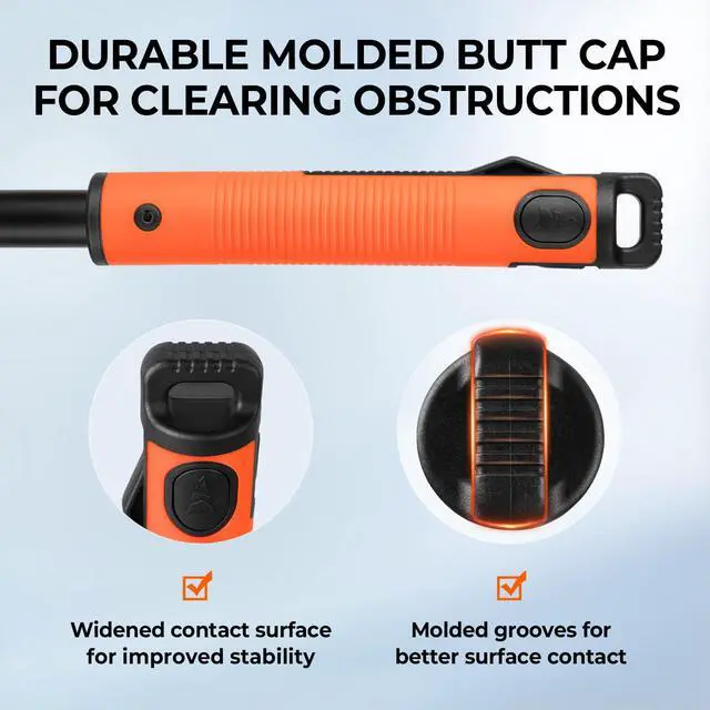 Alt view image 5 of 7 - Brutus Folding Landing Net with Boat Hook, Foldable, Extendable, Lightweight & Strong, Multi-Functional Built-in Boat Hook, Non-Slip & Bright Orange TPR Handle, Two Nets Options
