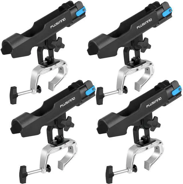 Main image of Fishing Boat Rods Holder Large Clamp Opening 360 Degree Adjustable Fishing Rod Racks Folding Holder