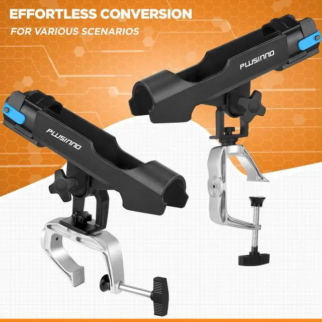 Alt view image 6 of 7 - Fishing Boat Rods Holder Large Clamp Opening 360 Degree Adjustable Fishing Rod Racks Folding Holder