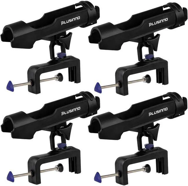 Main image of Fishing Boat Rods Holder Large Clamp Opening 360 Degree Adjustable Fishing Rod Racks Folding Holder