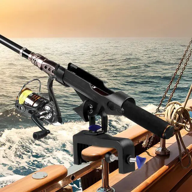 Alt view image 6 of 7 - Fishing Boat Rods Holder Large Clamp Opening 360 Degree Adjustable Fishing Rod Racks Folding Holder