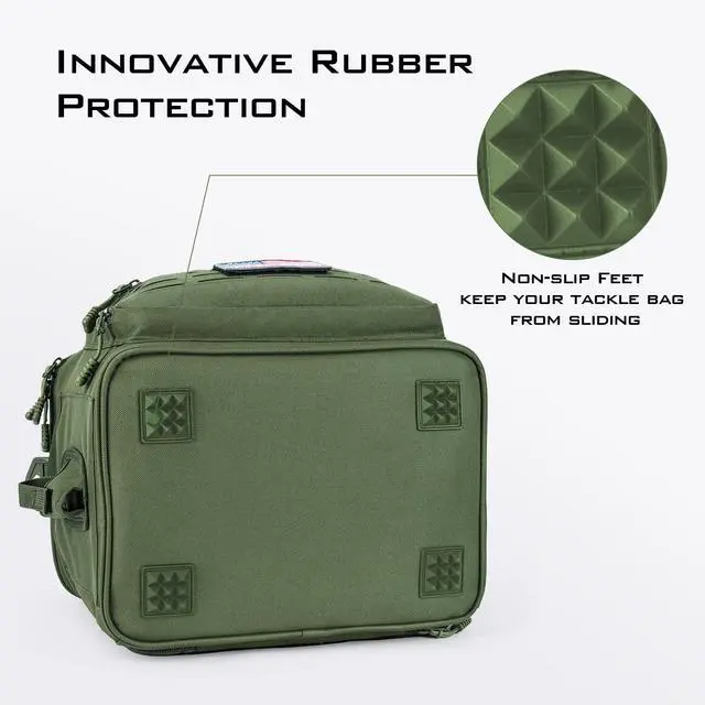 Alt view image 5 of 7 - Fishing Tackle Bags - Saltwater & Freshwater Fishing Bags - Water Resistant, Padded Shoulder Strap - Gear Storage