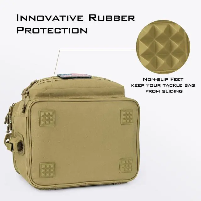 Alt view image 5 of 7 - Fishing Tackle Bags - Saltwater & Freshwater Fishing Bags - Water Resistant, Padded Shoulder Strap - Gear Storage