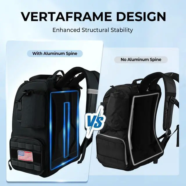 Alt view image 2 of 6 - Bait Boss Fishing Tackle Backpack with Rod Holders-4 Tackle Boxes-Rain Cover,Storage for Fishing Gear
