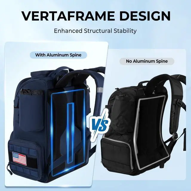 Alt view image 2 of 6 - Bait Boss Fishing Tackle Backpack with Rod Holders-4 Tackle Boxes-Rain Cover,Storage for Fishing Gear