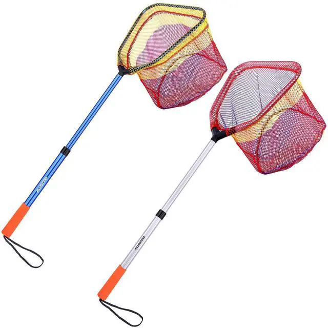 Main image of Kids Fishing Net, Telescopic Lightweight Landing Net with Aluminum Pole Handle and Nylon Mesh, Catch and Release Butterfly Net for Kids Youth Outdoor