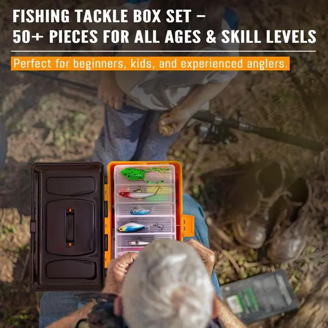 Alt view image 3 of 7 - 448-Pcs Fishing Lures Kit Complete Large 3-Layer Tackle Box Set with Hooks, Weights, Bobbers, Pliers, Rigs, Leaders & Accessories for Men, Kids, Beginners, Gear gift choice for Fathers Day
