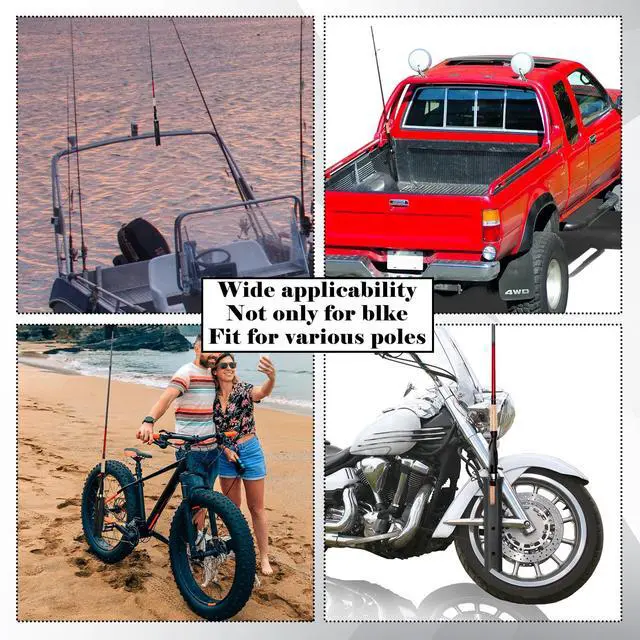 Alt view image 6 of 6 - Fishing Rod Holder for Bike Rack Pole Mount Rotatable Fishing Chair Pole Holders with Clamp for Boat Bicycle Motorcycle Kayak Cart