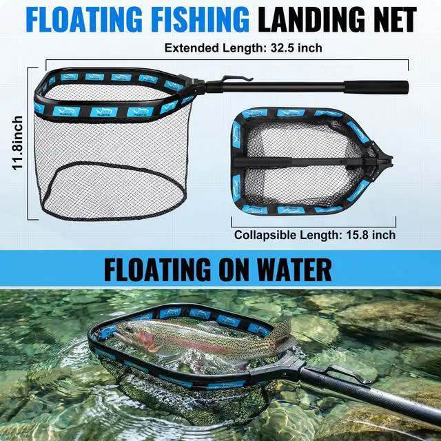 Alt view image 4 of 7 - Fishing Backpack with Fishing Floating Net, Fishing Gear, Tackle Boxes,Waterproof Fishing Tackle Bag, Fishing Gifts for Men