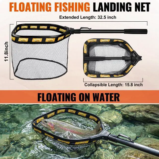 Alt view image 4 of 7 - Fishing Backpack with Fishing Floating Net, Fishing Gear, Tackle Boxes,Waterproof Fishing Tackle Bag, Fishing Gifts for Men