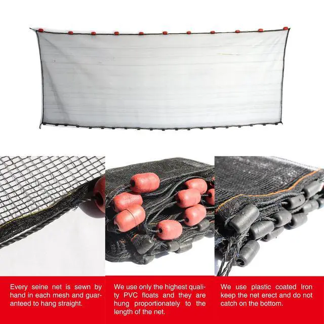 Alt view image 3 of 5 - Professional Seine Net | 5 to 50 ft | Ultra Strong | Maximizes Catch | Ideal for Both Commercial and Recreational Fishing