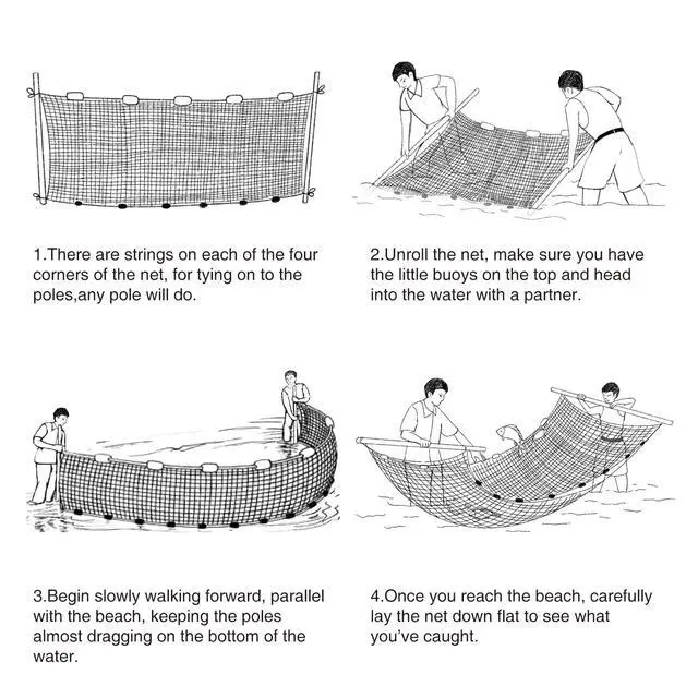 Alt view image 7 of 7 - Professional Seine Net | 5 to 50 ft | Ultra Strong | Maximizes Catch | Ideal for Both Commercial and Recreational Fishing