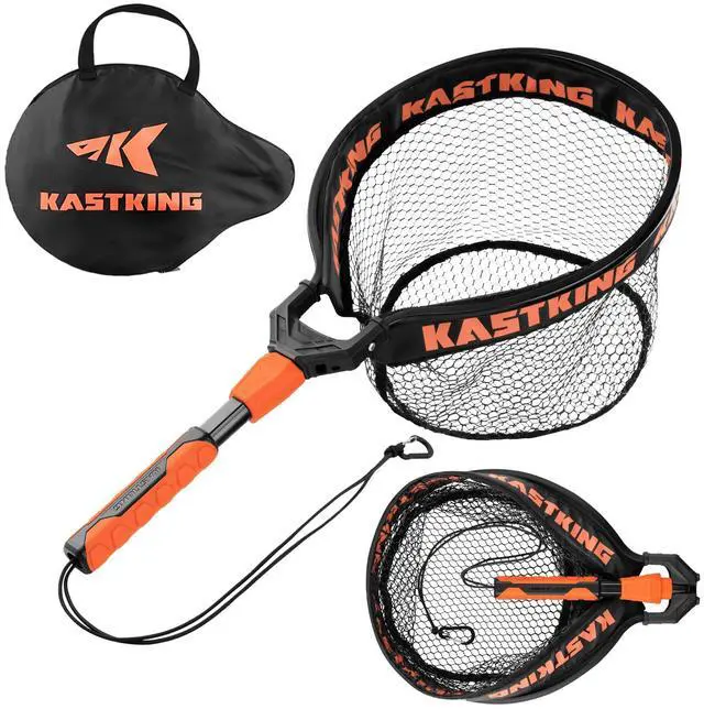Main image of Titanet Fishing Net, Durable Aluminum Handle, Non-Slip Hi-Vis Grip, Compact Bag & Lanyard, Ideal for Kayak, Lake, Fly, or River Fishing, 2 Net Options