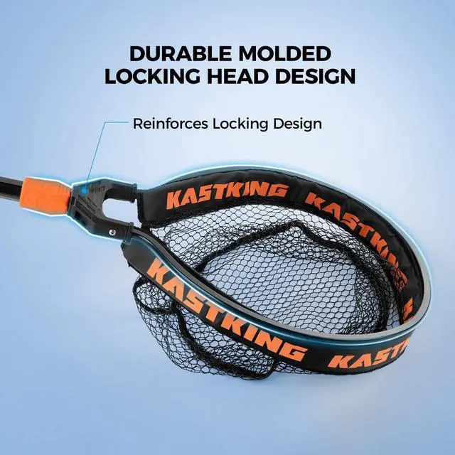 Alt view image 3 of 7 - Titanet Fishing Net, Durable Aluminum Handle, Non-Slip Hi-Vis Grip, Compact Bag & Lanyard, Ideal for Kayak, Lake, Fly, or River Fishing, 2 Net Options