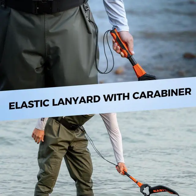 Alt view image 5 of 7 - Titanet Fishing Net, Durable Aluminum Handle, Non-Slip Hi-Vis Grip, Compact Bag & Lanyard, Ideal for Kayak, Lake, Fly, or River Fishing, 2 Net Options