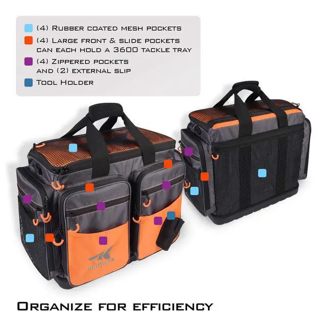 Alt view image 7 of 7 - Fishing Gear & Tackle Bags - Saltwater Resistant Fishing Bags - Fishing Tackle Storage Bags