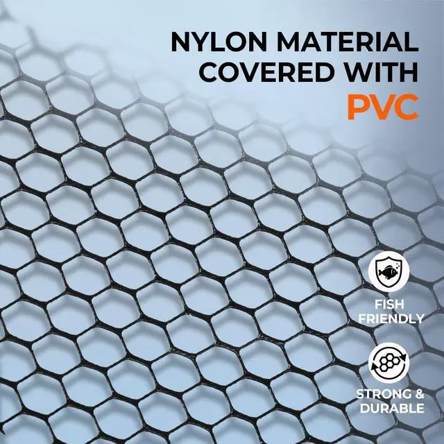 Alt view image 7 of 7 - Brutus Folding Landing Net with Boat Hook, Foldable, Extendable, Lightweight & Strong, Multi-Functional Built-in Boat Hook, Non-Slip & Bright Orange TPR Handle, Two Nets Options