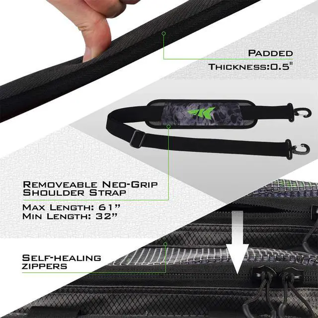 Alt view image 7 of 7 - Fishing Gear & Tackle Bags - Saltwater Resistant Fishing Bags - Fishing Tackle Storage Bags