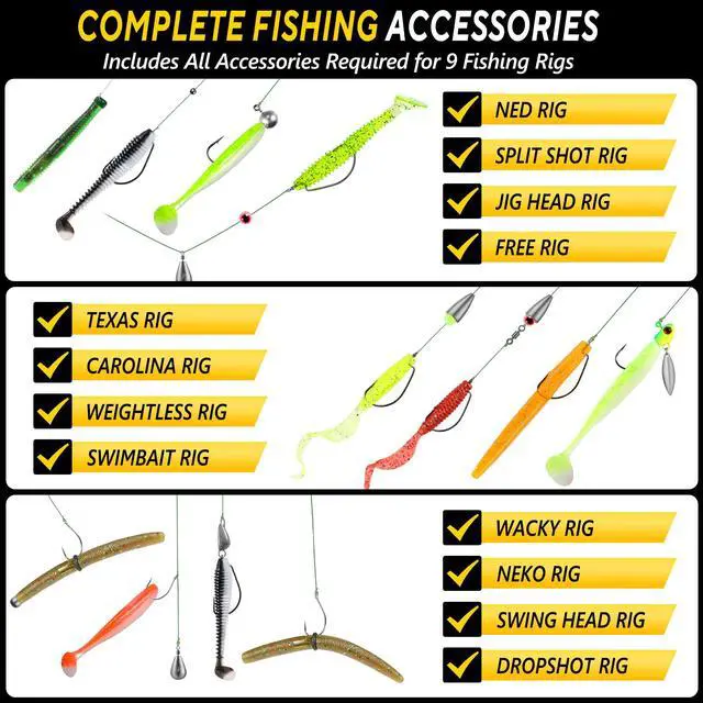 Alt view image 5 of 7 - 187/343pcs Fishing Accessories Kit, Organized Fishing Tackle Box with Tackle Included, Fishing Hooks, Fishing Weights Sinkers, Fishing Gear and Equipment, Fishing Gift for Men