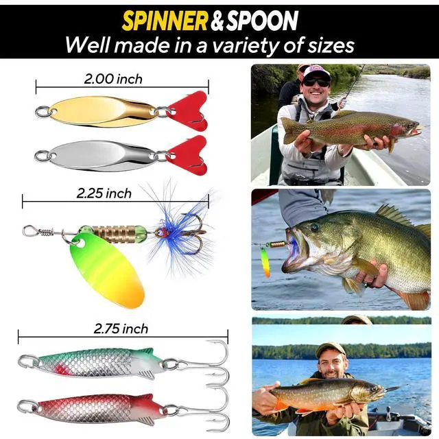 Alt view image 6 of 7 - 187/343pcs Fishing Accessories Kit, Organized Fishing Tackle Box with Tackle Included, Fishing Hooks, Fishing Weights Sinkers, Fishing Gear and Equipment, Fishing Gift for Men