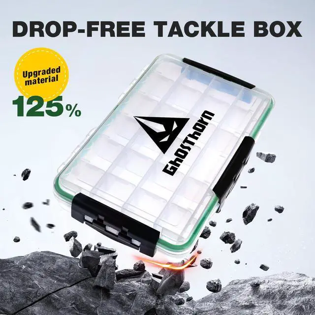 Alt view image 2 of 6 - Fishing Tackle Box, Waterproof 3600 and 3700 Tackle Trays, Plastic Tackle Box Organizer with Removable Dividers Storage Lure Box for Lures 3 Packs (3700 * 3)