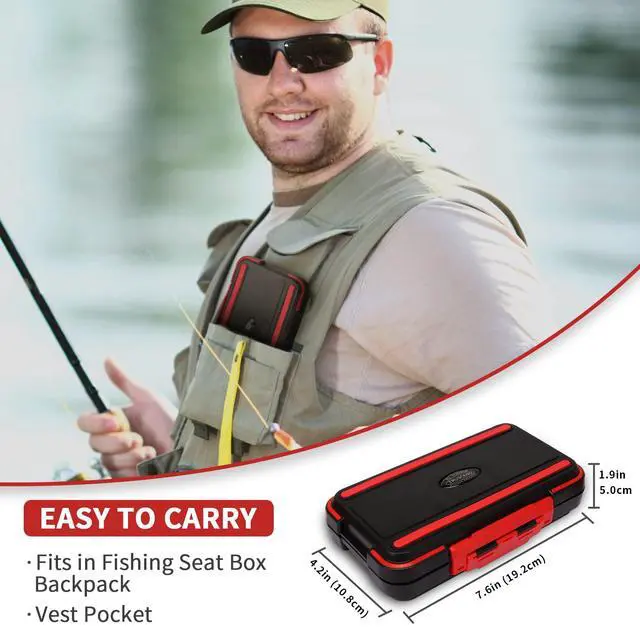 Alt view image 6 of 6 - Complete Fishing Accessories - Tackle Box with Tackle Included, Fishing Hooks, Jig Heads, Sinkers, Weights, Swivels, Snaps, Bobbers, Leaders - Fishing Gear Set for Bass Trout Panfish Walleye