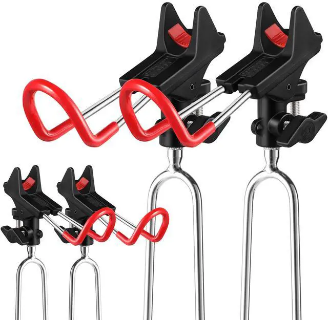 Main image of Fishing Rod Holders - Upgraded 360 Degree Adjustable Fishing Pole Stand Equipment for Bank, Beach, Gift for Men